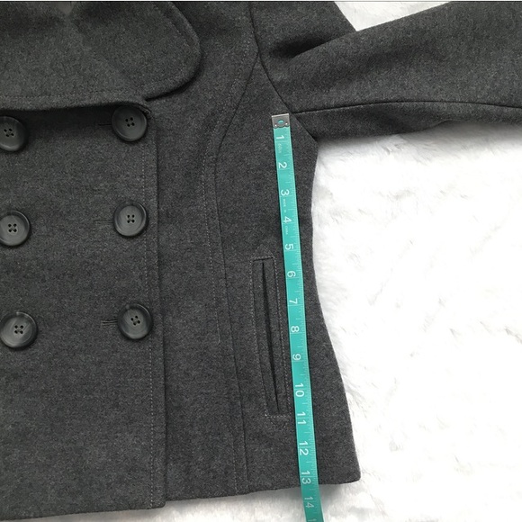 Like New Banana Republic Gray Pea Coat - Picture 4 of 8